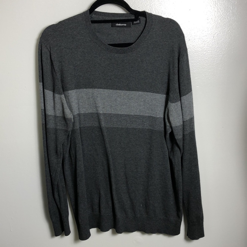 Cotton Cashmere Men’s Sweater Grey SzM